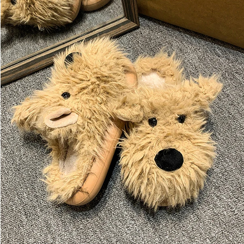 Funki Findz | Shoes | Women's Cute Shaggy Dog Slippers