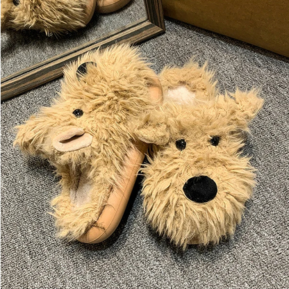 Funki Findz | Shoes | Women's Cute Shaggy Dog Slippers