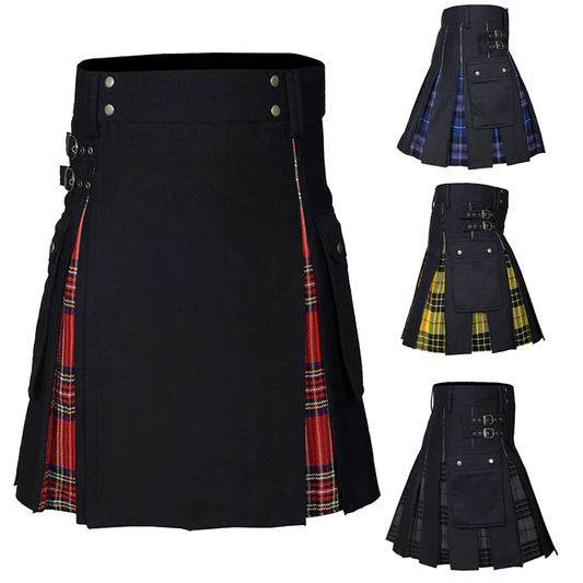 Funki Findz | Skirts | Men's Modern Gothic Punk Plaid Pleated Kilt