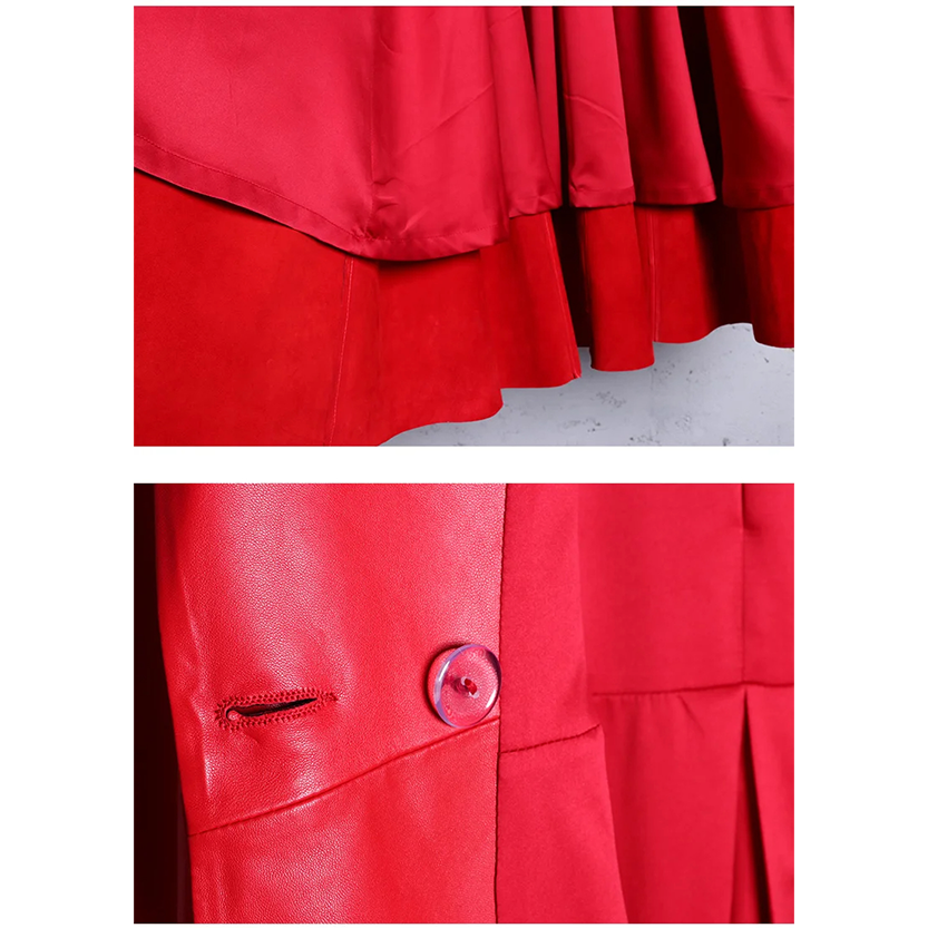 Funki Findz | Jackets | Women's Long Faux Leather Swing Coat