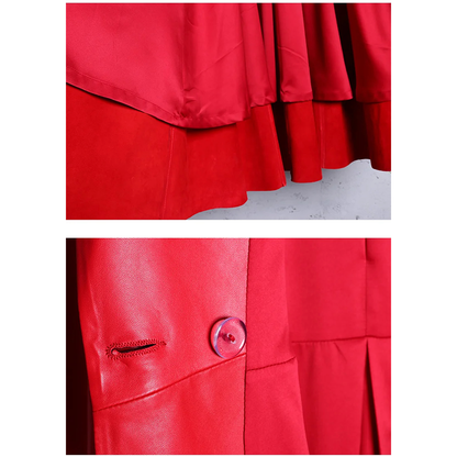 Funki Findz | Jackets | Women's Long Faux Leather Swing Coat