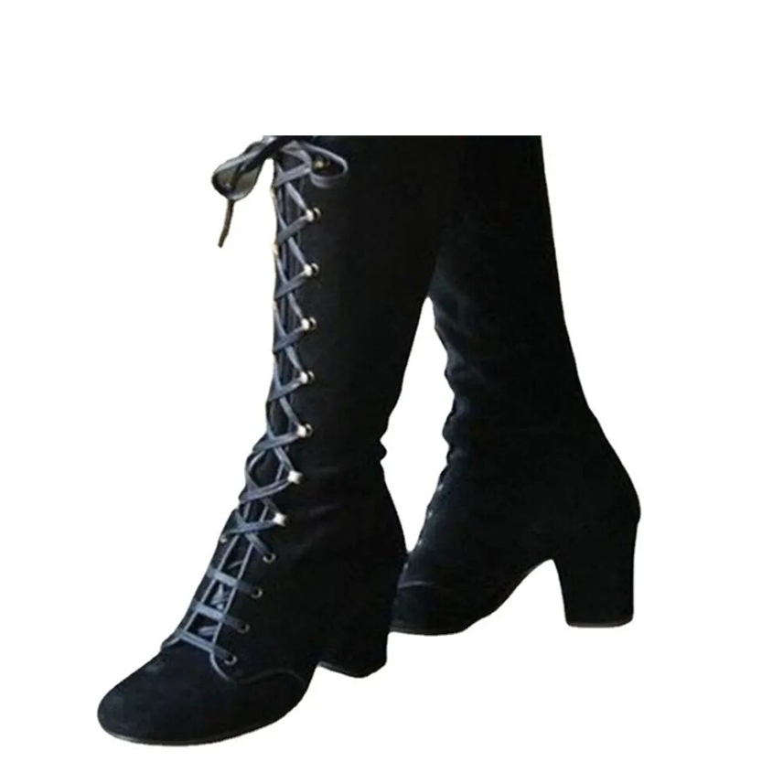 Funki Findz | Boots | Women's Steampunk Lace Up Granny Boots