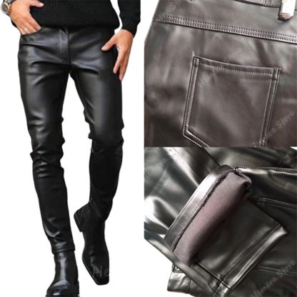 Funki Findz | Pants | Men's Faux Leather Fashion Biker Pants