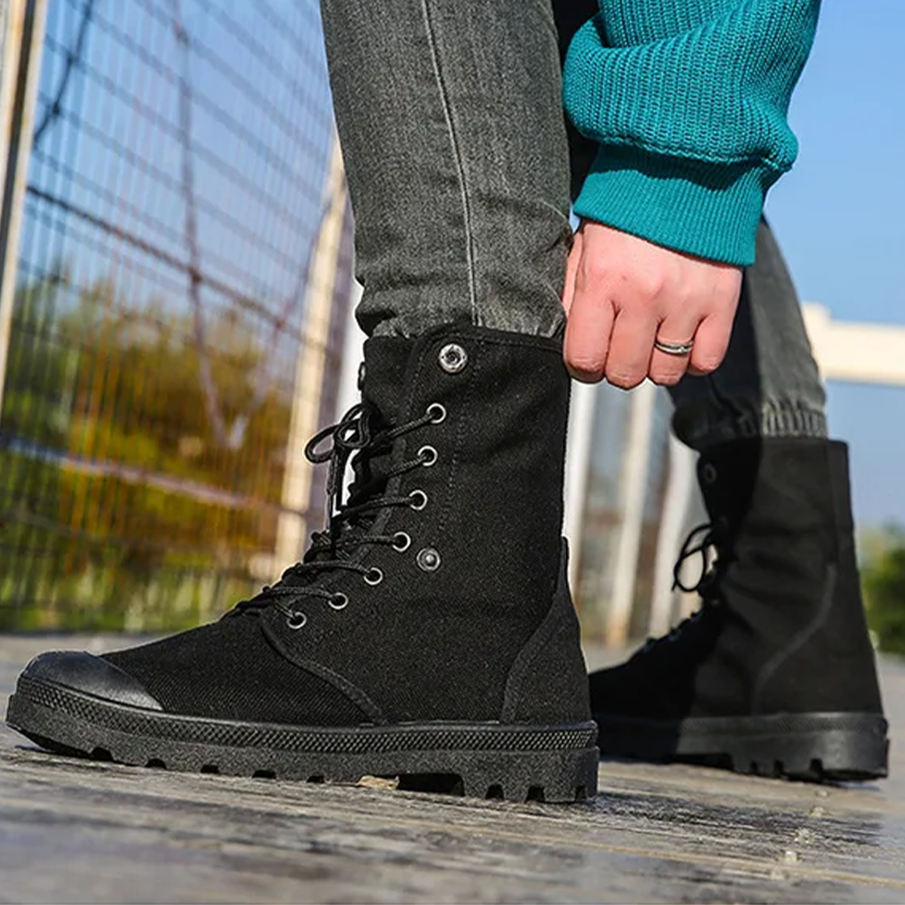 Funki Findz | Boots | Men's Canvas High Top Combat Boots