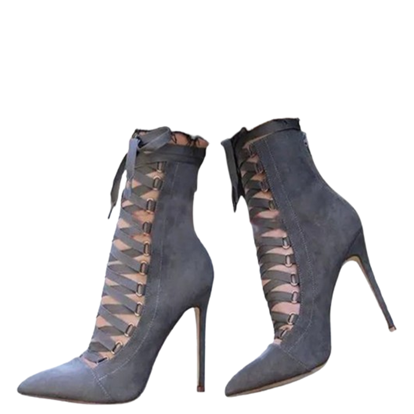 Funki Findz | Boots | Women's Lace Up High Heel Ankle Boots