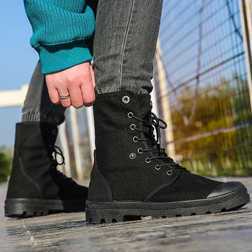 Funki Findz | Boots | Men's Canvas High Top Combat Boots