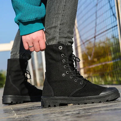 Funki Findz | Boots | Men's Canvas High Top Combat Boots