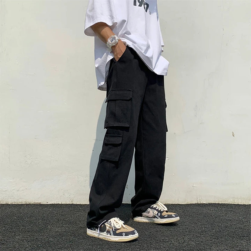 Funki Findz | Pants | Men's Loose Fit Long White Cargo Pants