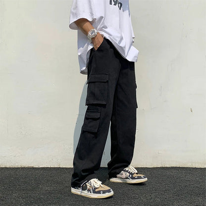 Funki Findz | Pants | Men's Loose Fit Long White Cargo Pants