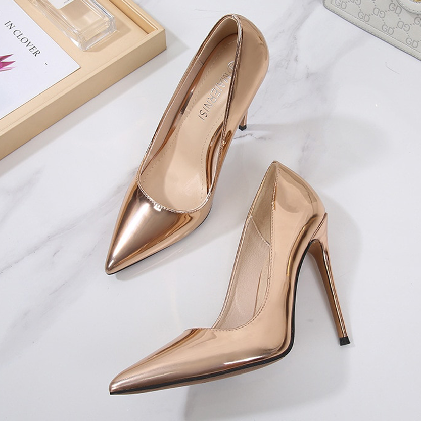 Funki Findz | Shoes | Women's Metallic Classic Pointy Toe Stiletto