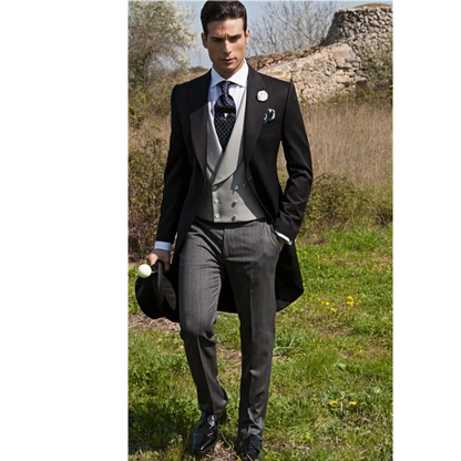 Funki Findz | Suits | Men's 3 Pcs Tailored Wedding Morning Suit