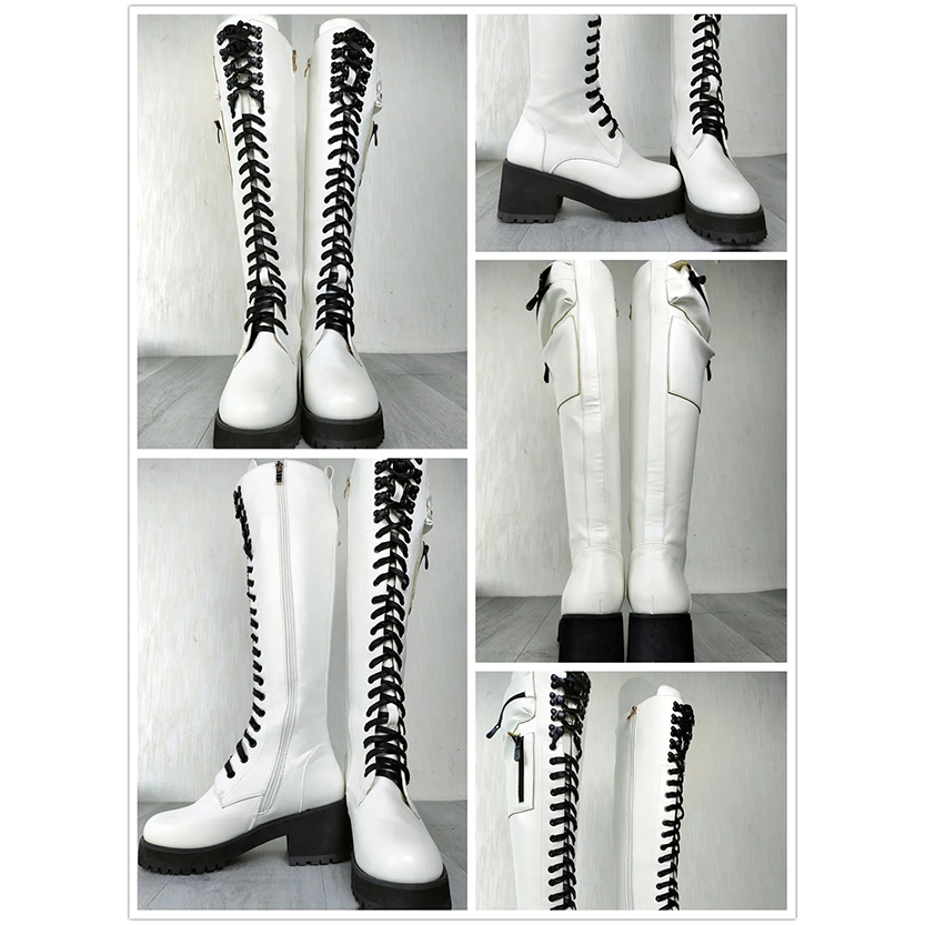 Funki Findz | Boots | Women's Knee High Goth Zip Pouch Boots
