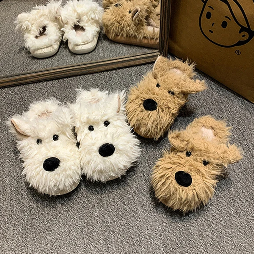 Funki Findz | Shoes | Women's Cute Shaggy Dog Slippers