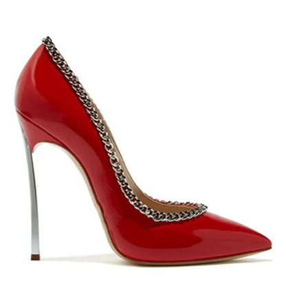 Funki Findz | Shoes | Women's Metal Heel Chain Design Stilettos