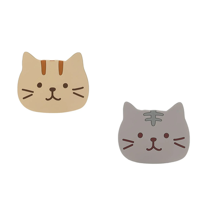 Funki Findz | Coasters | Cute Cartoon Cat Face Cup Mats 6 Pcs