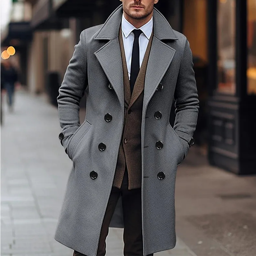 Funki Findz | Jackets | Men's Large Button Business Overcoat