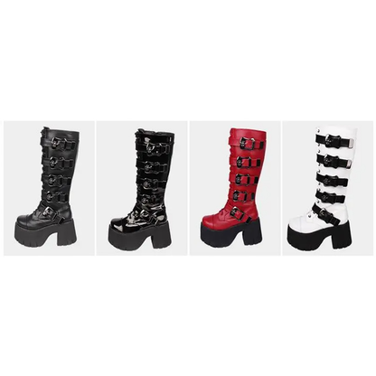 Funki Findz | Boots | Women's Harajuku Wide Buckle Boots