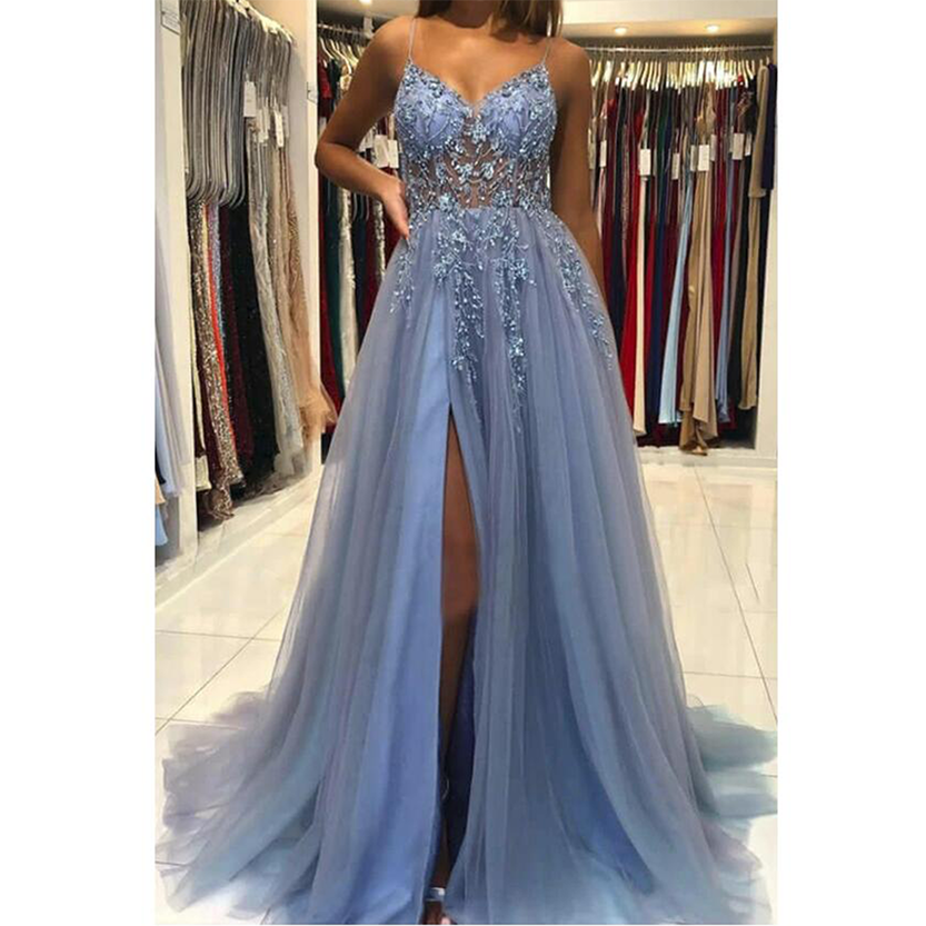 Funki Findz | Dresses | Women's Strappy Full Length Ball Dress