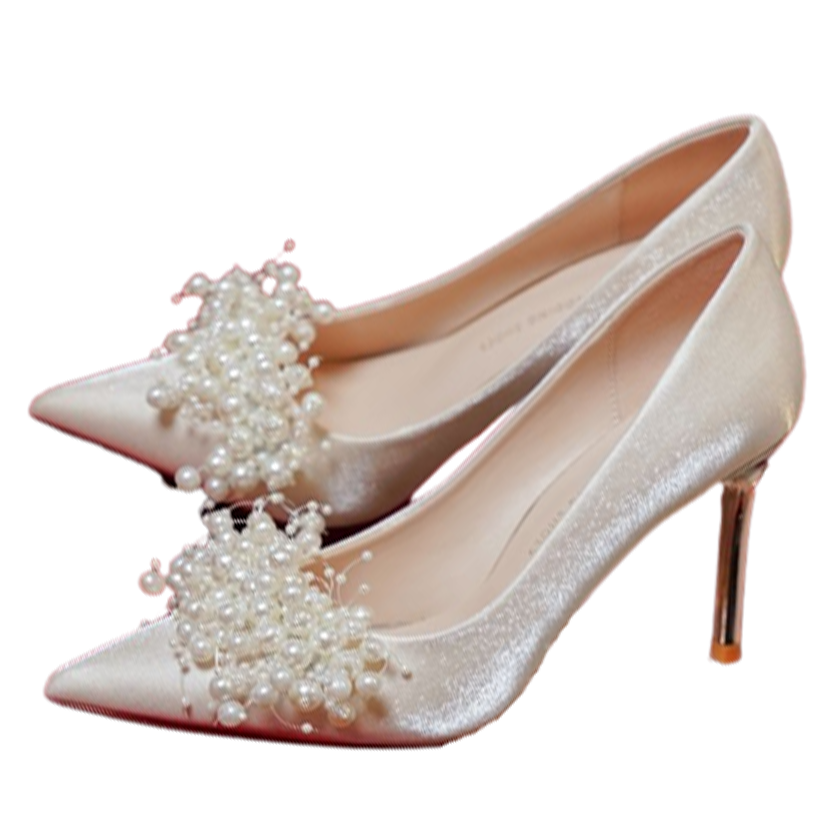 Funki Findz | Shoes | Women's French-Style Pearl Bridal Shoes