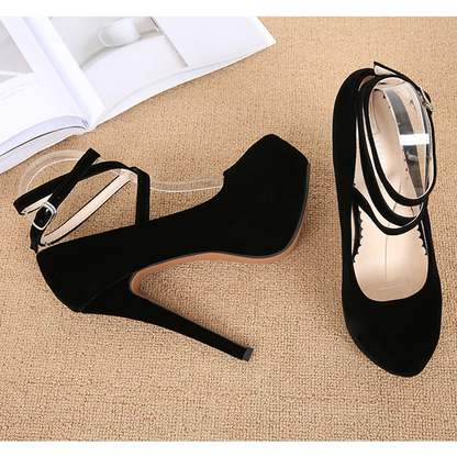 Funki Findz | Shoes | Women's Super High Cross Strap Platforms