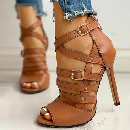 Funki Findz | Shoes | Women's Strappy Roman Stiletto Sandals