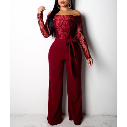 Funki Findz | Pants | Women's Elegant Lace Evening Jumpsuit