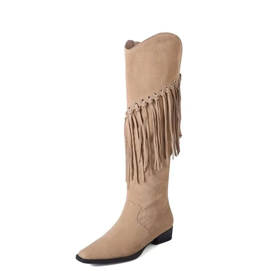 Funki Findz | Boots | Women's Suede Leather Fringe Boots