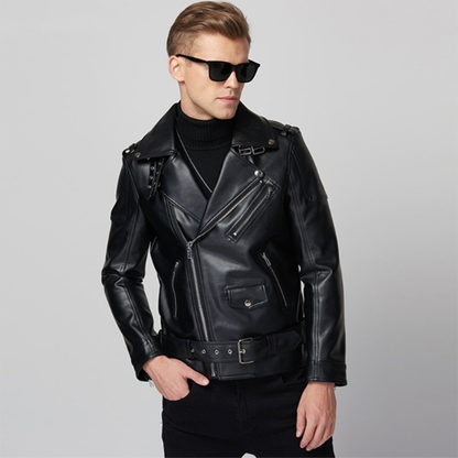 Funki Findz | Jackets | Men's Stylish Faux Leather Biker Jacket