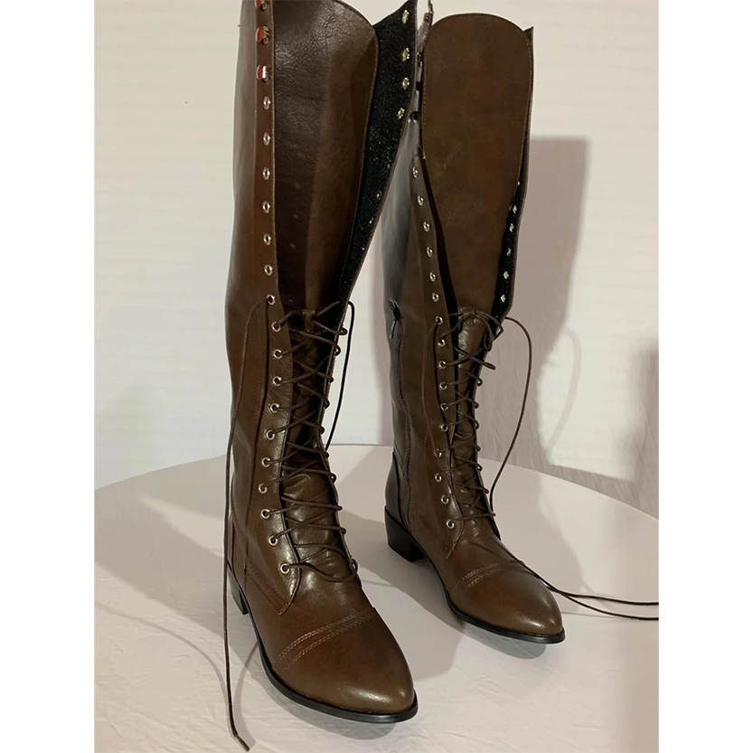 Funki Findz | Boots | Women's Knee High Retro Steampunk Boot