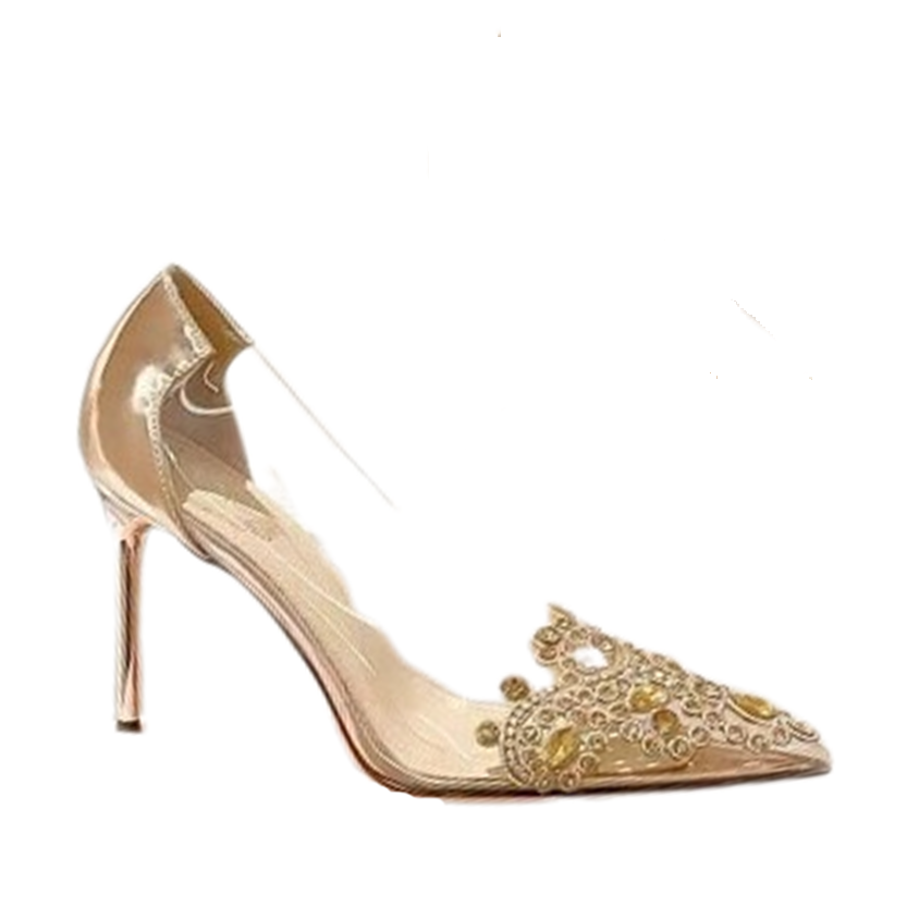 Funki Findz | Shoes | Women's Pointy Toe Clear Wedding Stiletto
