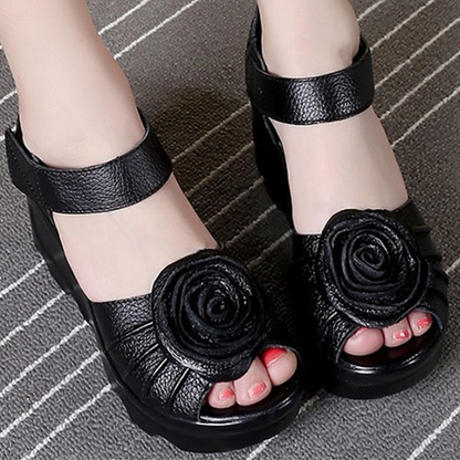 Funki Findz | Shoes | Women's Gothic Leather Low Heel Wedges