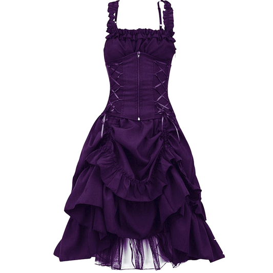 Funki Findz | Dresses | Women's Gothic Lace Up Victorian Dress
