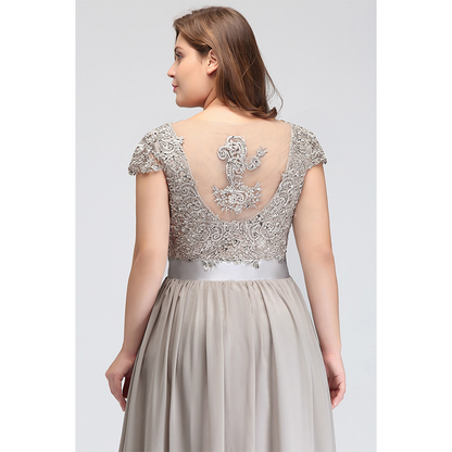 Funki Findz | Dresses | Women's Long Chiffon Satin Lace Dress