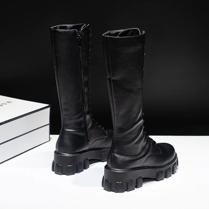 Funki Findz | Boots | Women's Knee-High Platform Lace Up Boot