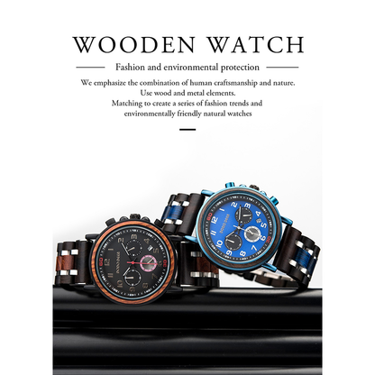 Funki Findz | Watches | Men's Wooden Quartz Wrist Stop Watch