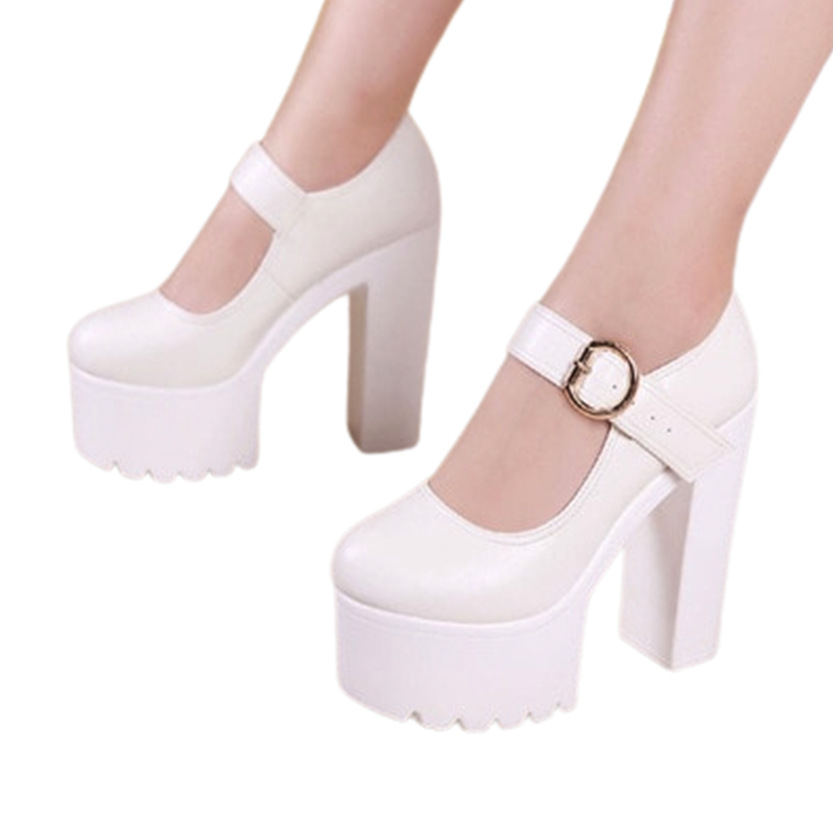 Funki Findz | Shoes | Women's Block Heel Platform Mary Janes