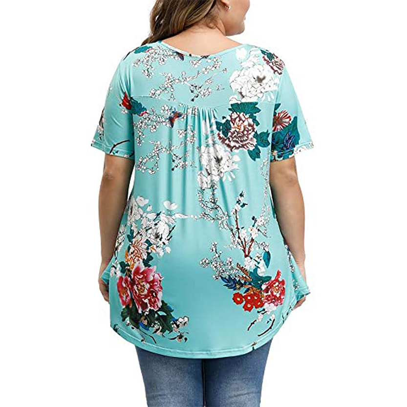 Funki Findz | Shirts | Women's Plus Floral Print Loose Fit Shirts