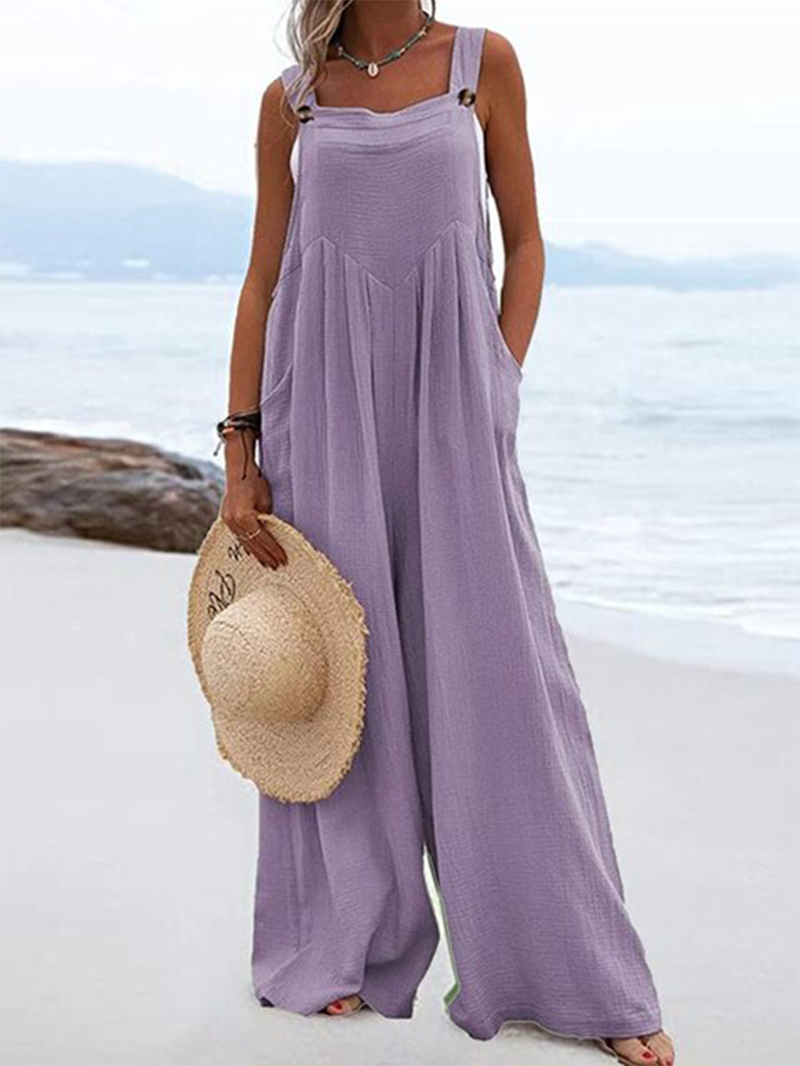 Funki Findz | Pants | Women's Elegant Wide Leg Bib Romper