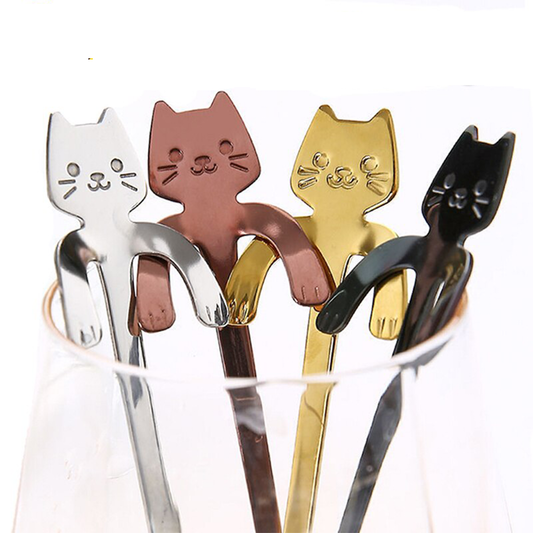 Funki Findz | Spoons | Cat Coffee Spoons | 1 Pcs and 4 Pcs Sets