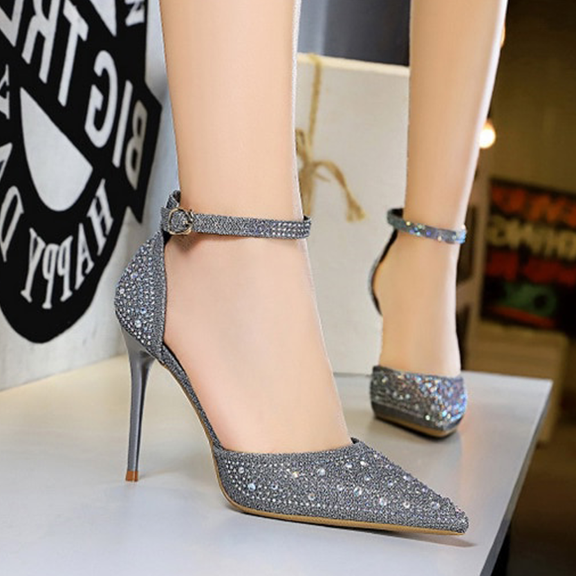 Funki Findz | Shoes | Women's Shiny Rhinestone Designer Heels