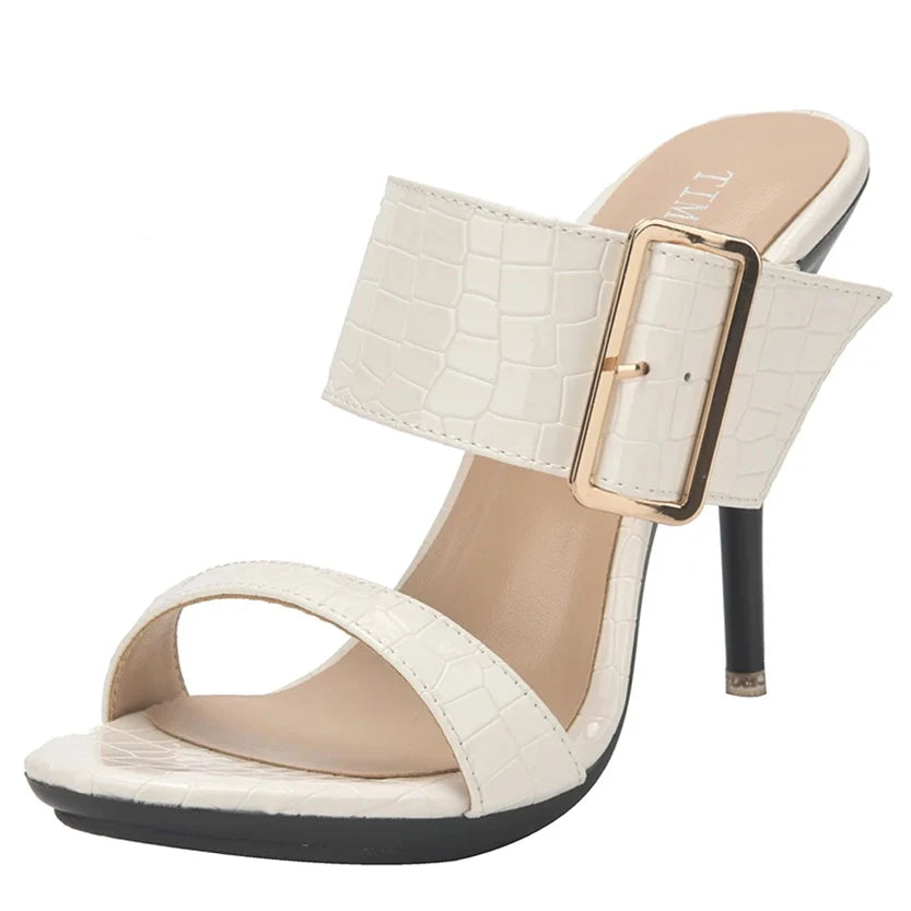 Funki Findz | Shoes | Women's Big Buckle High Heel Slides