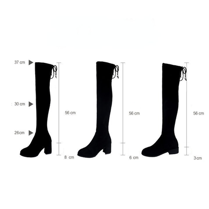 Funki Findz | Boots | Women's Thigh High Block Heel Boots 4|6|8