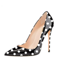 Funki Findz | Shoes | Women's PU Leather Polka Dot Heels