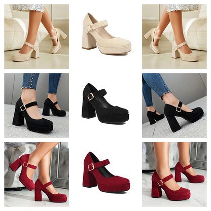 Funki Findz | Shoes | Women's Faux Suede Mary Jane Platforms