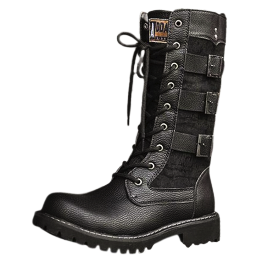 Funki Findz | Boots | Men's Gothic Punk Buckle Strap Biker Boots