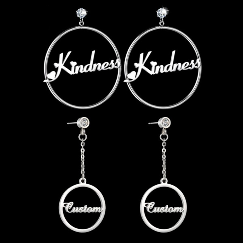 Funki Findz | Earrings | Custom Name Phrase Initial Drop Earring