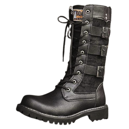 Funki Findz | Boots | Men's Gothic Motorcycle Mid-Calf Boots