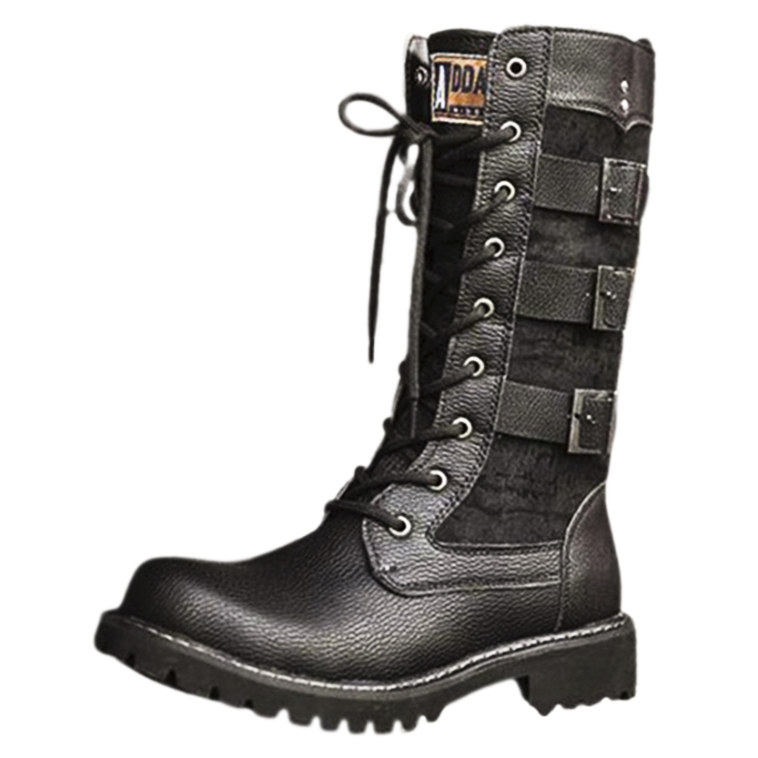 Funki Findz | Boots | Men's Gothic Punk Buckle Strap Biker Boots