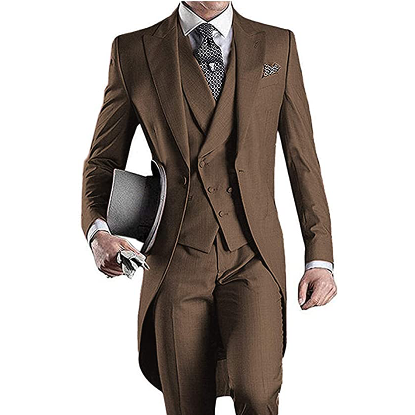 Funki Findz | Suits | Men's Custom 3 Pcs Grooms Suit | Tailcoat