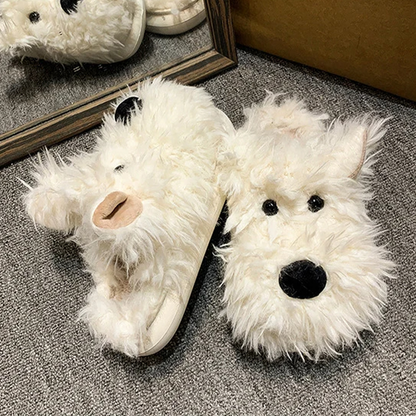 Funki Findz | Shoes | Women's Cute Shaggy Dog Slippers